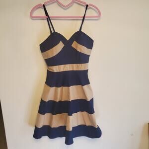 Lulu's Blue and White Striped Dress S XS